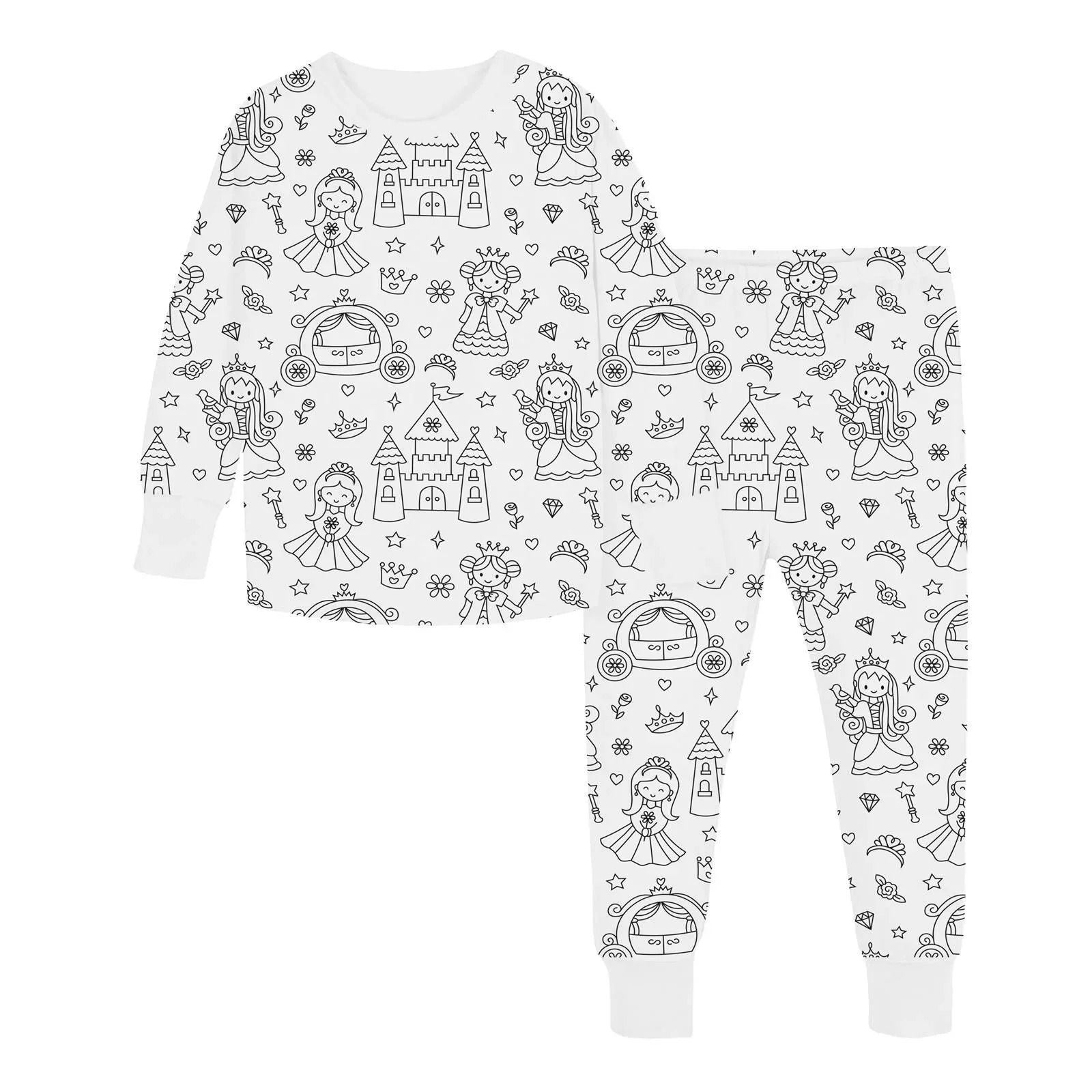 Colorable Pajama Set For Children DIY Coloring Kit 9