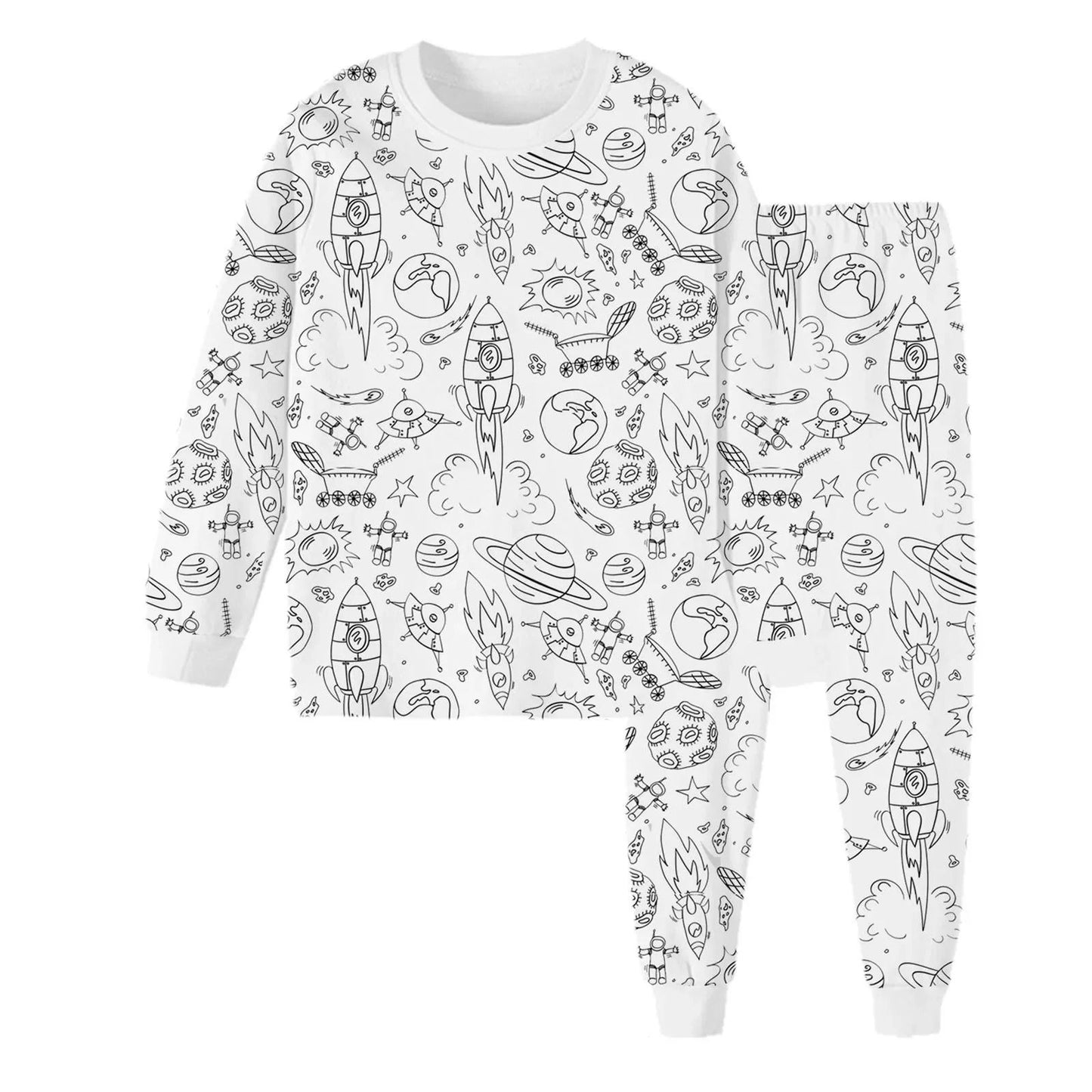 Colorable Pajama Set For Children DIY Coloring Kit 10