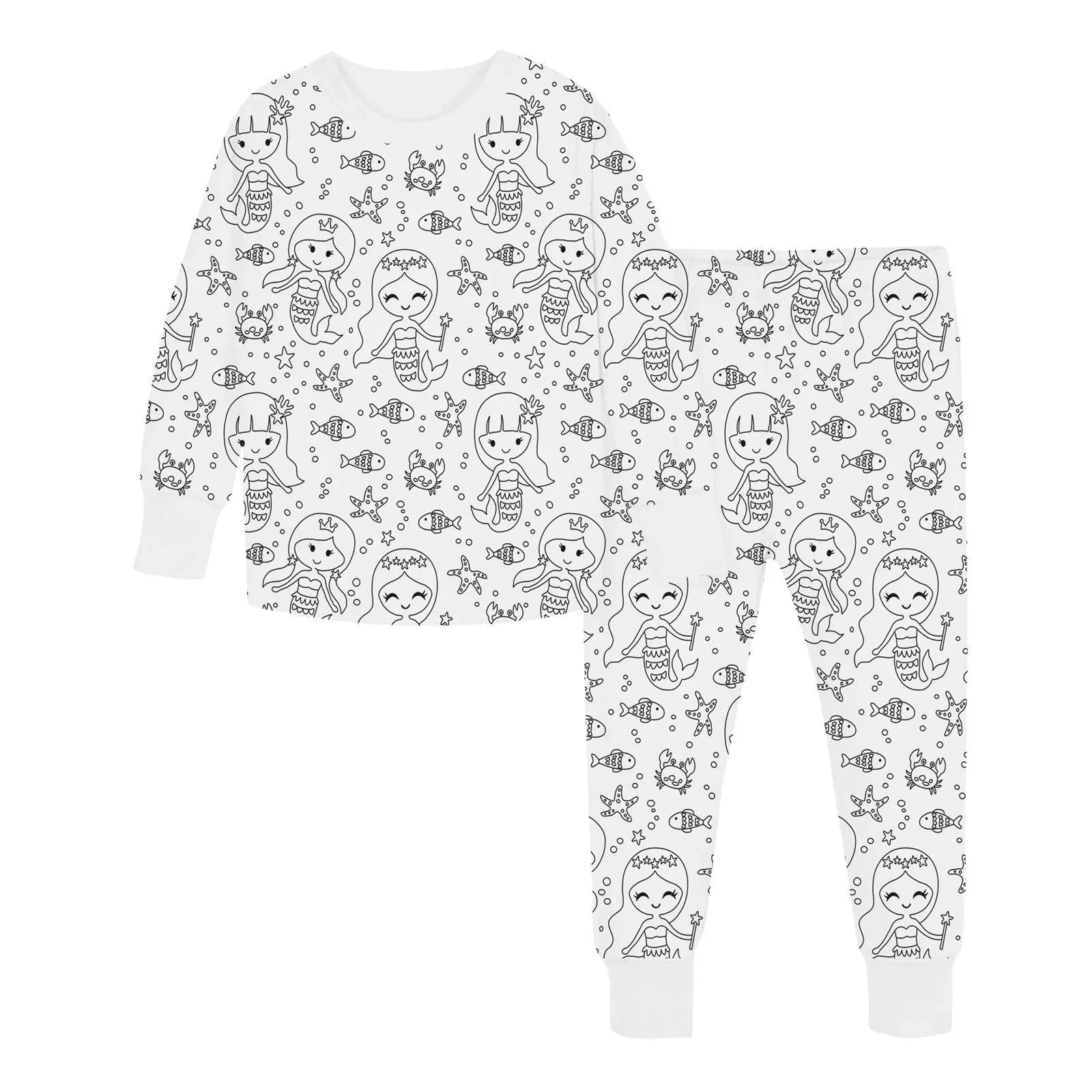 Colorable Pajama Set For Children DIY Coloring Kit 11