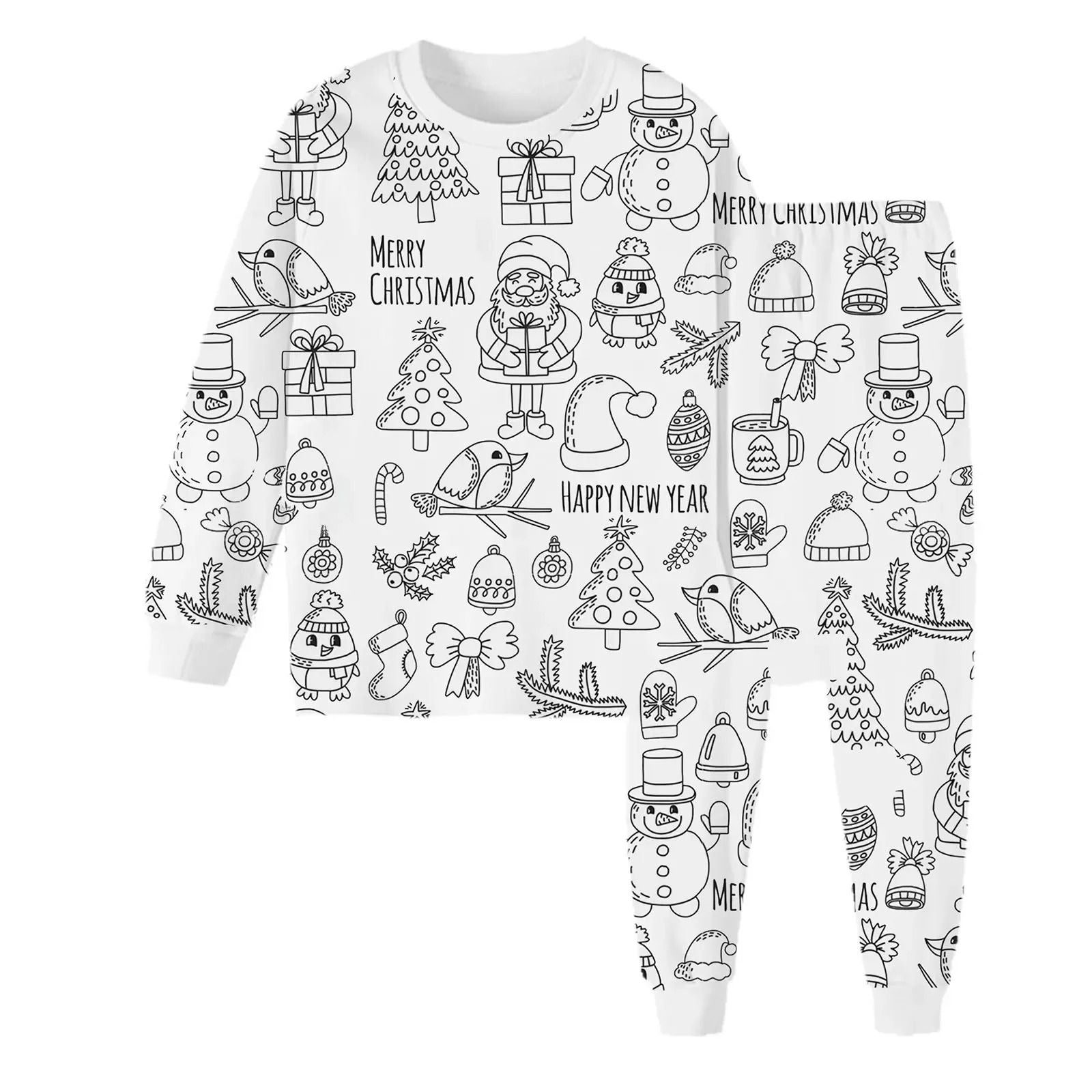 Colorable Pajama Set For Children DIY Coloring Kit 13