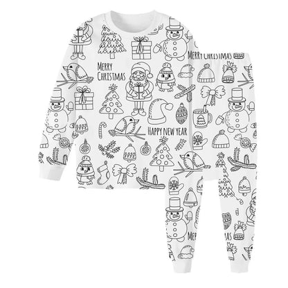 Colorable Pajama Set For Children DIY Coloring Kit 13