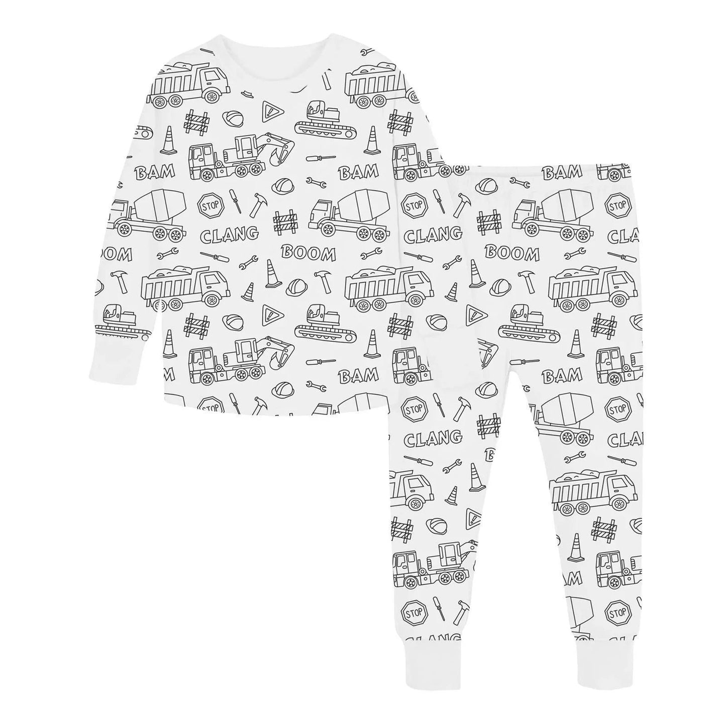 Colorable Pajama Set For Children DIY Coloring Kit 8