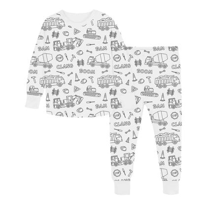 Colorable Pajama Set For Children DIY Coloring Kit 8