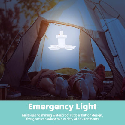 Foldable Solar USB Spherical Light with 5 Modes, Emergency Flashlight for Outdoor, Office, Reading, and Camping Use