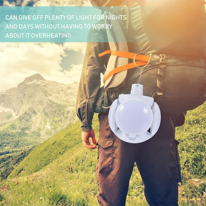 Foldable Solar USB Spherical Light with 5 Modes, Emergency Flashlight for Outdoor, Office, Reading, and Camping Use