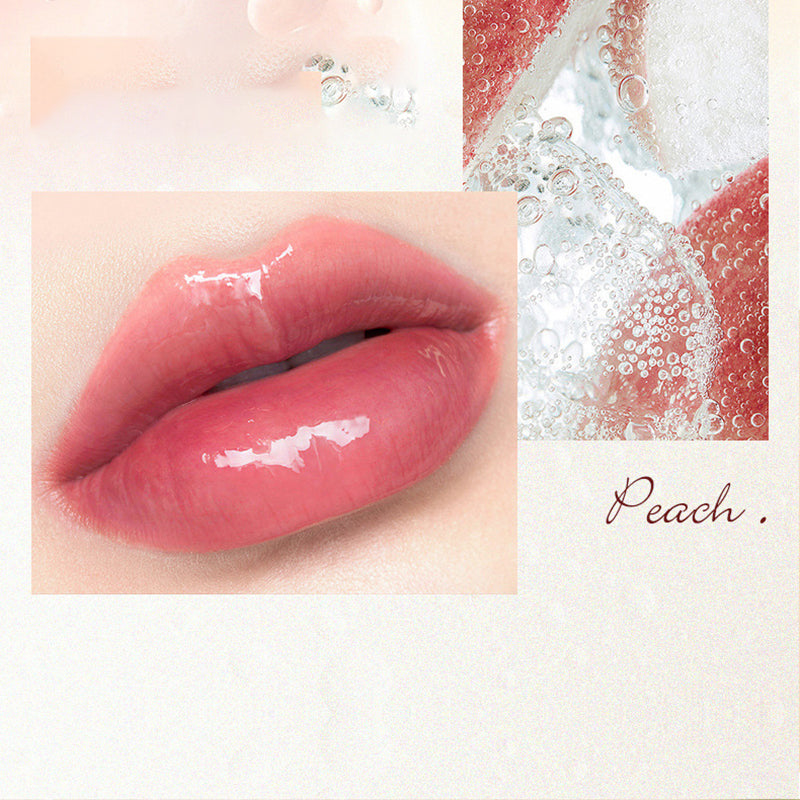 Honey Peach Lip Oil Long Lasting Hydrating Lip Tint Nonsticky Moisturizing Lip Plumper Serum Make U 2