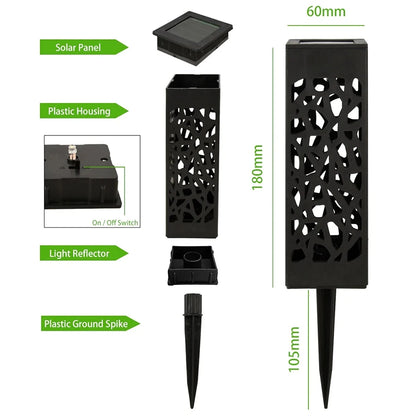 Retro Outdoor Solar LED Solar Lawn Lights, Waterproof Garden Pathway Lamp, Patio Yard Landscape Decoration Buried Light