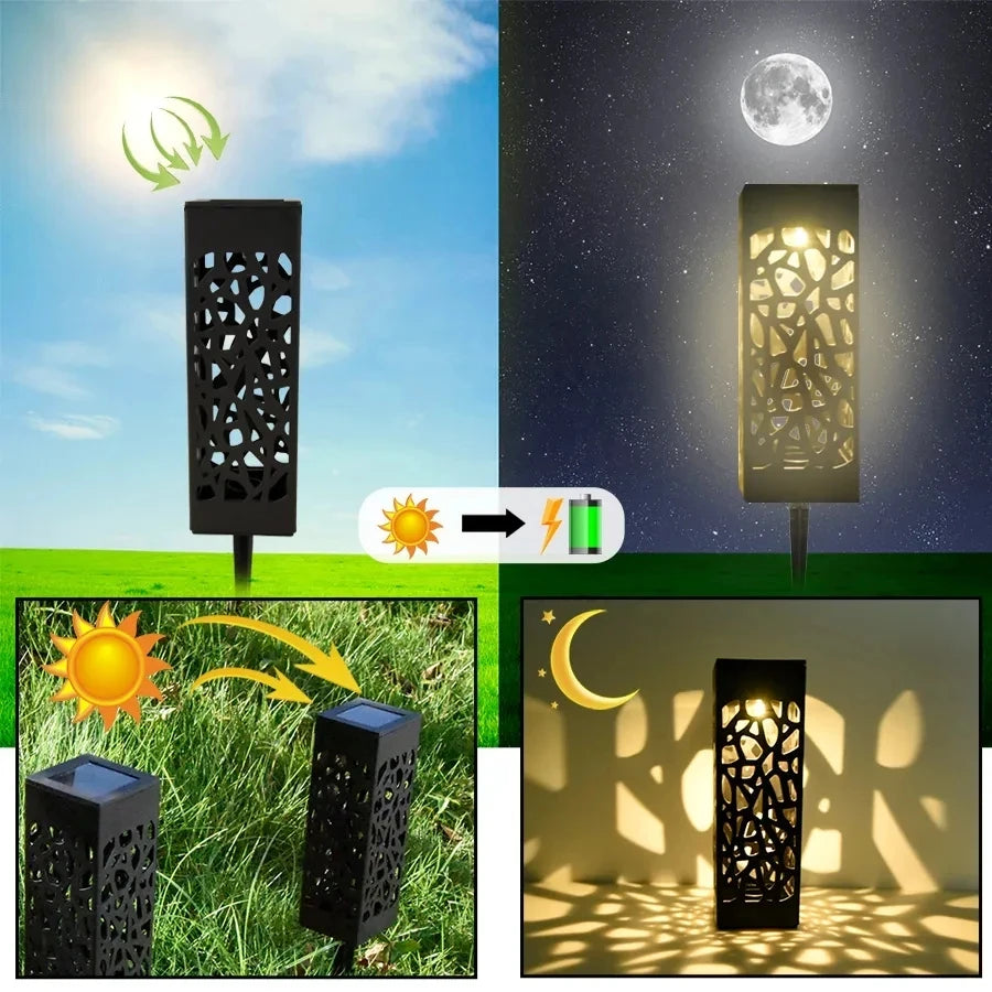 Retro Outdoor Solar LED Solar Lawn Lights, Waterproof Garden Pathway Lamp, Patio Yard Landscape Decoration Buried Light