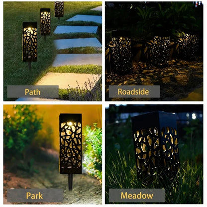 Retro Outdoor Solar LED Solar Lawn Lights, Waterproof Garden Pathway Lamp, Patio Yard Landscape Decoration Buried Light