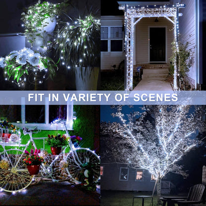 Solar String Lights for Outside, Solar Light Outdoor Twinkle, Fairy Lights for Tree Garden Christmas Wedding