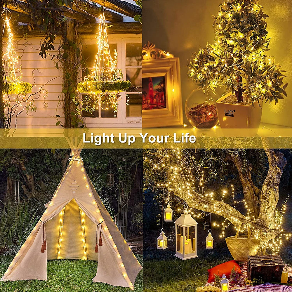 Solar String Lights for Outside, Solar Light Outdoor Twinkle, Fairy Lights for Tree Garden Christmas Wedding