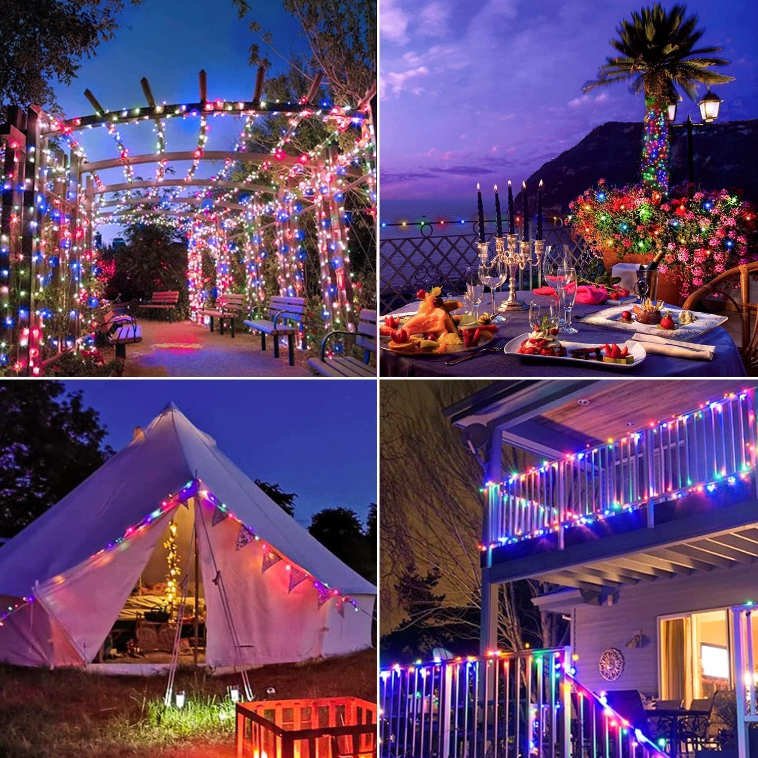 Solar String Lights for Outside, Solar Light Outdoor Twinkle, Fairy Lights for Tree Garden Christmas Wedding