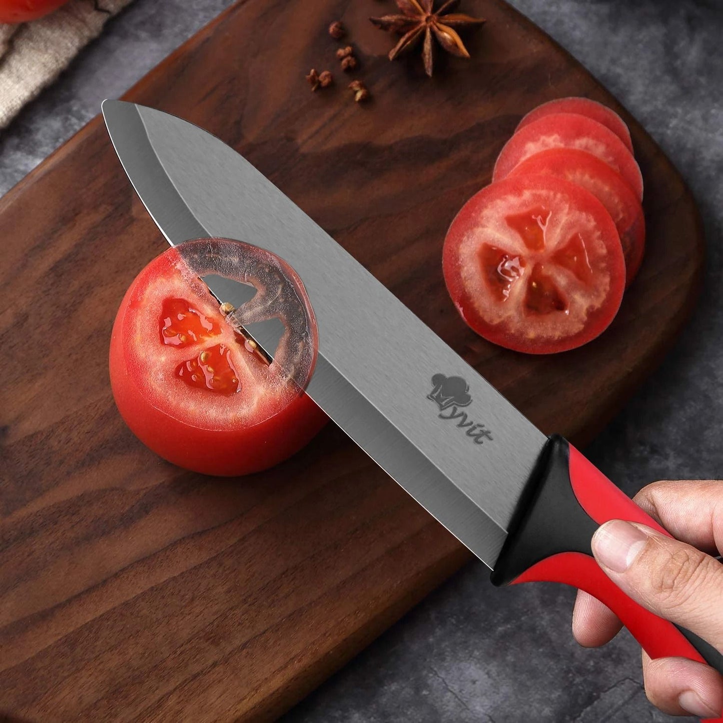 Ceramic Kitchen Knife Set With Peeler And Organizer Stand 1