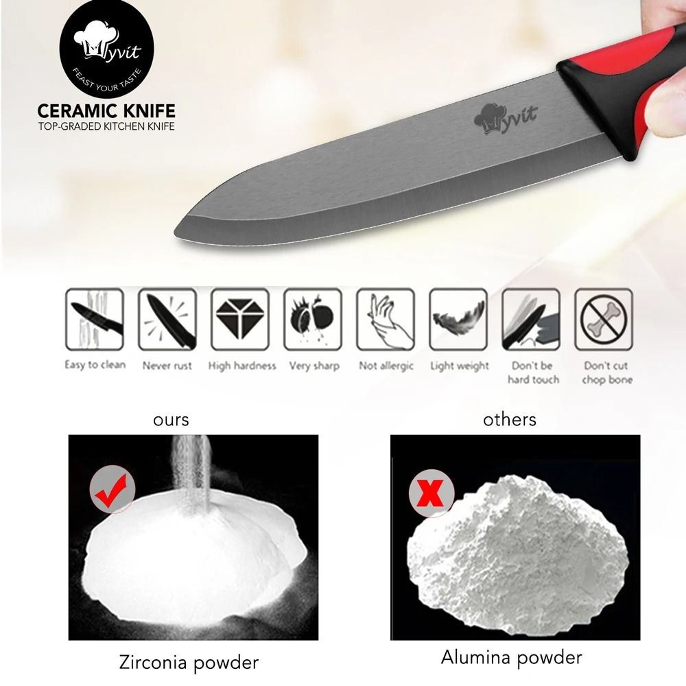 Ceramic Kitchen Knife Set With Peeler And Organizer Stand 4
