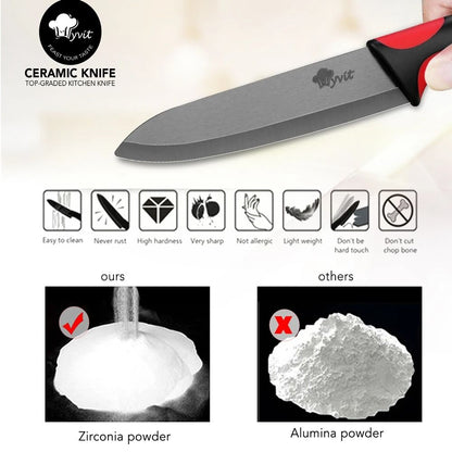 Ceramic Kitchen Knife Set With Peeler And Organizer Stand 4
