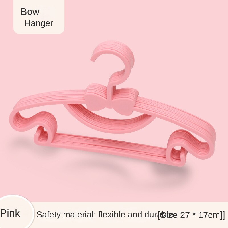 10pcs Baby Hanger Set, Cute Kids Clothes Hanger Rack Display with Non-Slip Clips