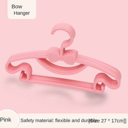 10pcs Baby Hanger Set, Cute Kids Clothes Hanger Rack Display with Non-Slip Clips