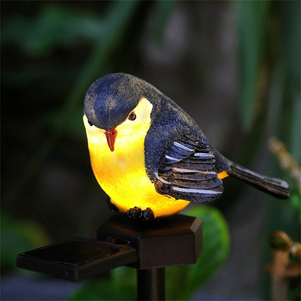 LED Solar Outdoor Resin Bird Light for Lawn, Ground Insertion Courtyard Garden Animal Decor Landscape Yard Lighting