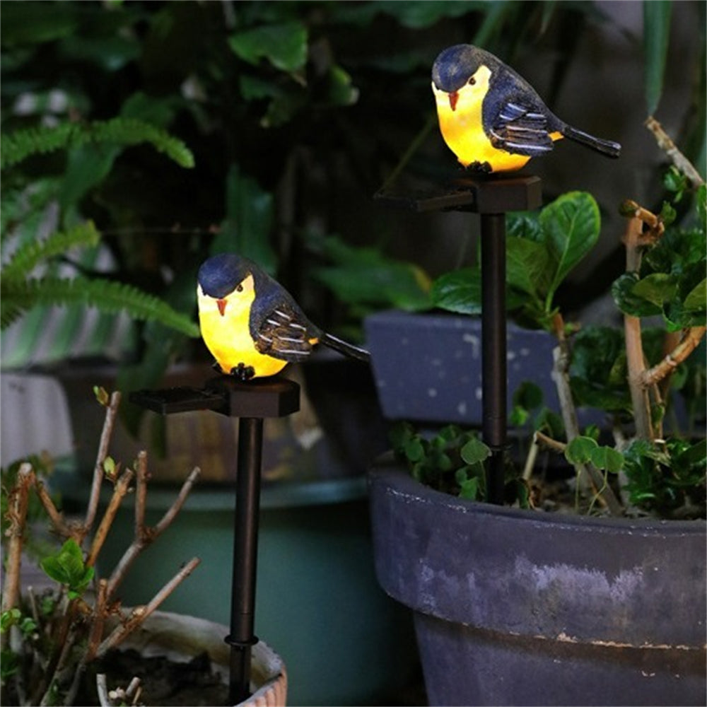 LED Solar Outdoor Resin Bird Light for Lawn, Ground Insertion Courtyard Garden Animal Decor Landscape Yard Lighting