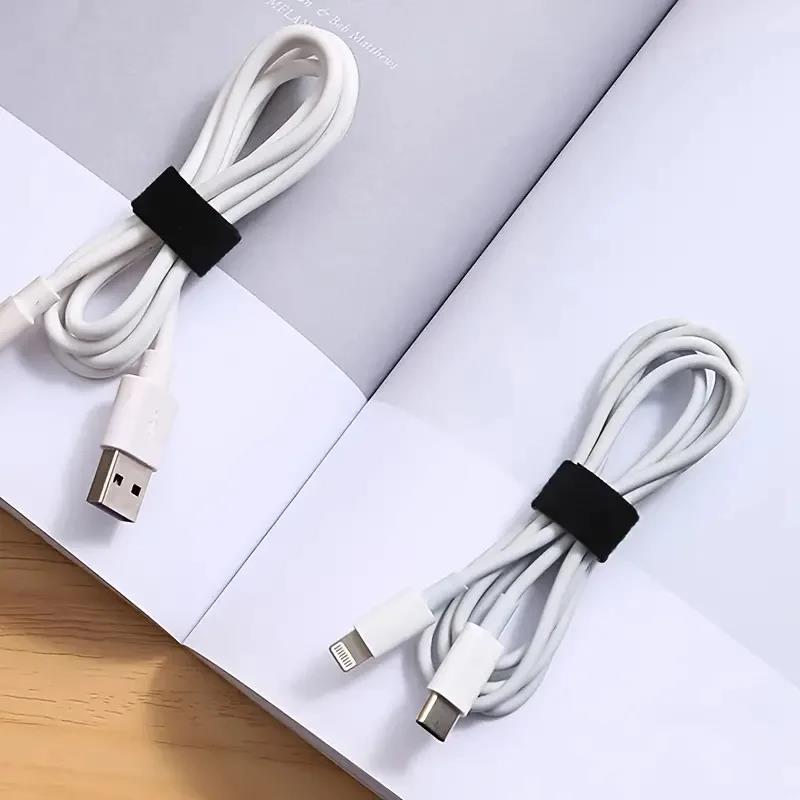 5M Cable Manager Reusable Velcro Cable Tie, Nylon Wire Organizer, Free Cut Desk Cable Binding Tape for Data Wire Storage