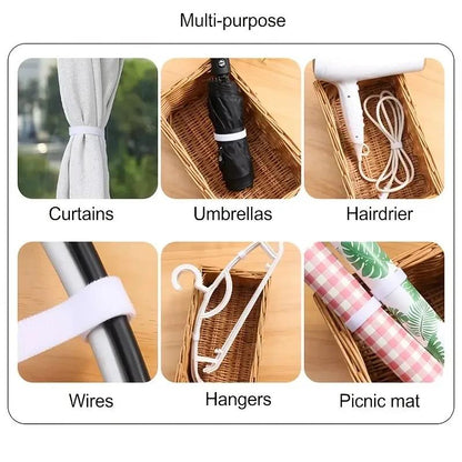 5M Cable Manager Reusable Velcro Cable Tie, Nylon Wire Organizer, Free Cut Desk Cable Binding Tape for Data Wire Storage