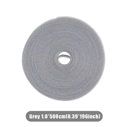 5M Cable Manager Reusable Velcro Cable Tie, Nylon Wire Organizer, Free Cut Desk Cable Binding Tape for Data Wire Storage