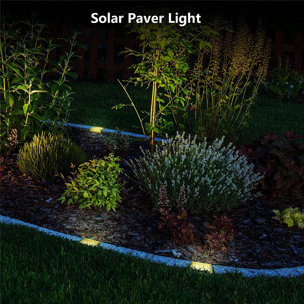 Outdoor Solar Brick Ice Cube Light Waterproof LED Landscape Lamp, Step Path Pathway Garden Yard Party Christmas Lighting
