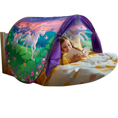 Dream Tent With Light Show And Storage Pocket For Kids Bed 1
