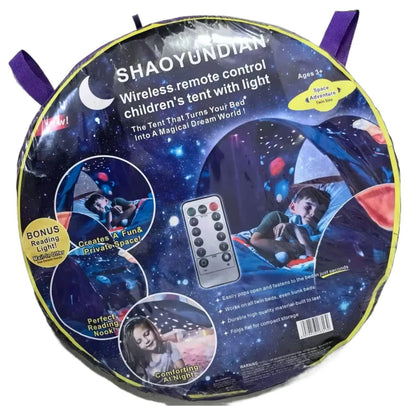 Dream Tent With Light Show And Storage Pocket For Kids Bed 4