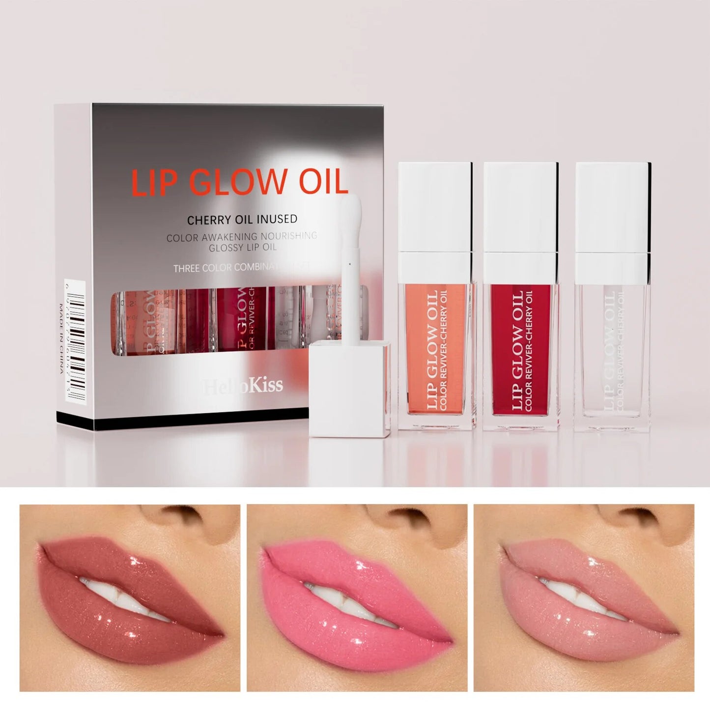 Crystal Jelly Moisturizing Lip Oil Set, Plumping Lip Gloss Makeup, Sexy Plump Lip Glow Oil, Tinted Lip Plumper Set