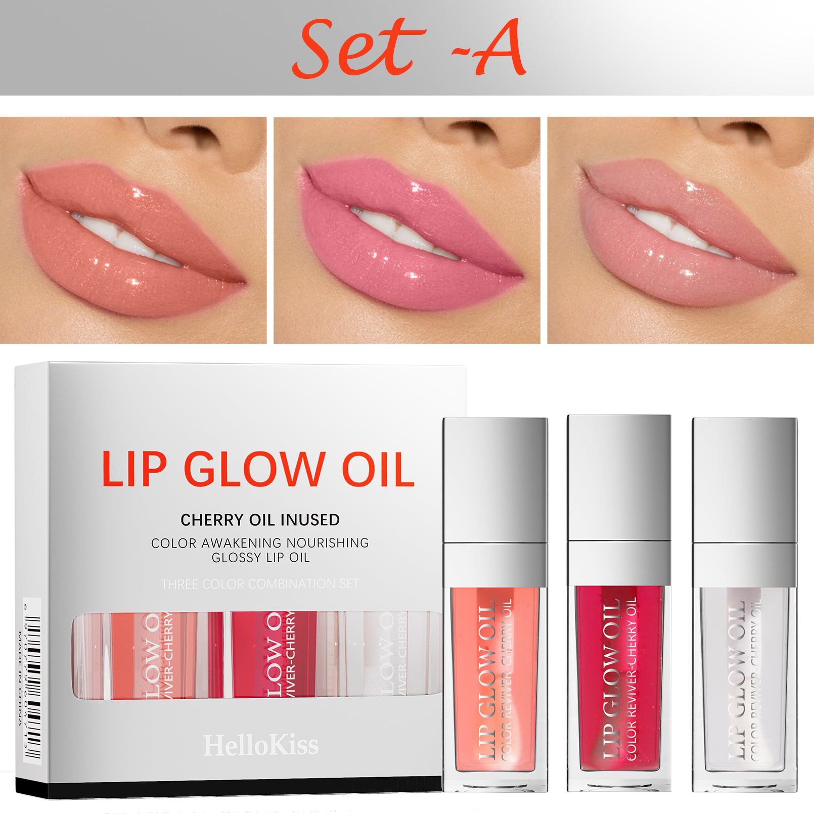 Crystal Jelly Moisturizing Lip Oil Set, Plumping Lip Gloss Makeup, Sexy Plump Lip Glow Oil, Tinted Lip Plumper Set