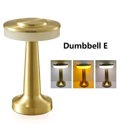 LED Touch Table Lamp Rechargeable Retro Metal Desk Light For Bedroom Coffee Shop Or Study Decor Lig 9