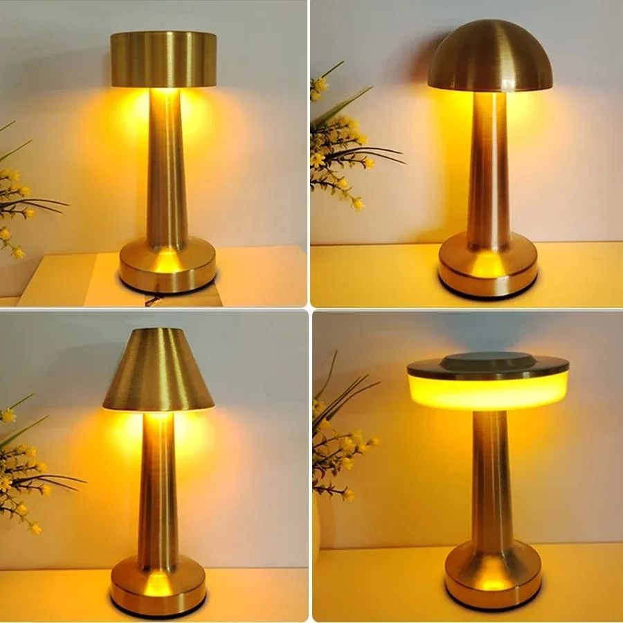 LED Touch Table Lamp Rechargeable Retro Metal Desk Light For Bedroom Coffee Shop Or Study Decor Lig 1