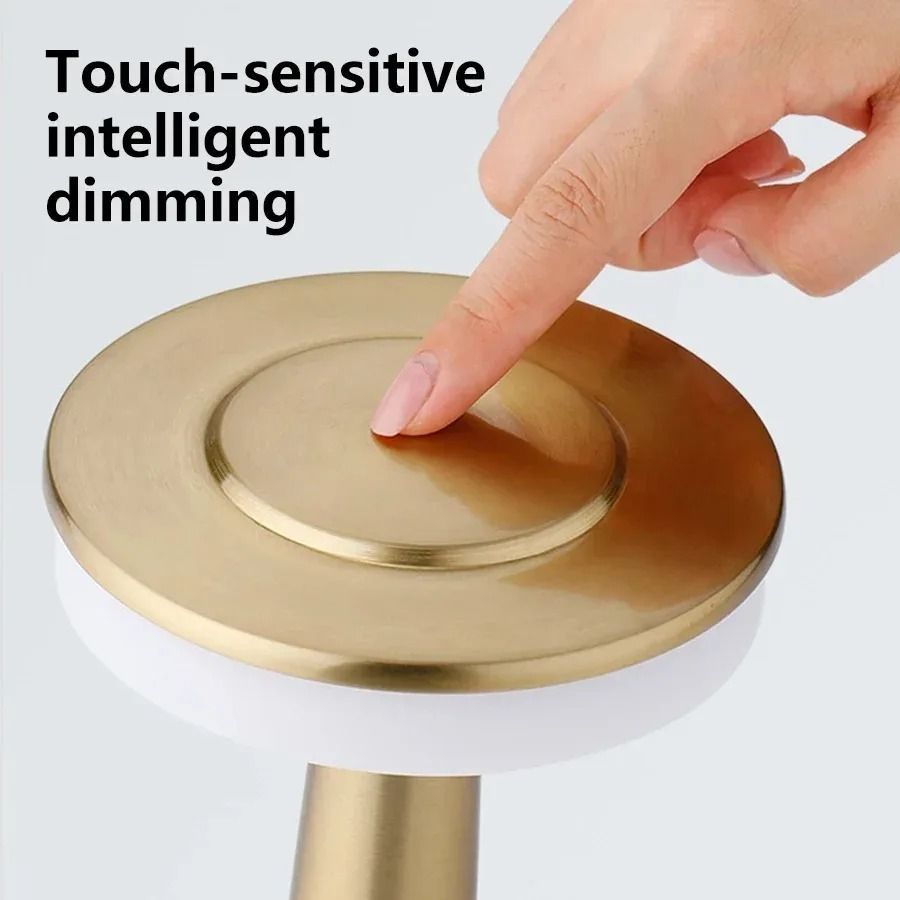 LED Touch Table Lamp Rechargeable Retro Metal Desk Light For Bedroom Coffee Shop Or Study Decor Lig 4