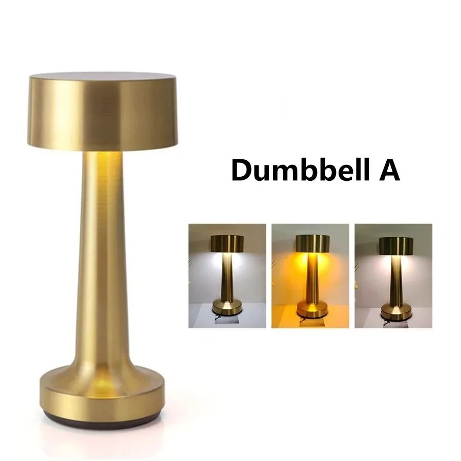 LED Touch Table Lamp Rechargeable Retro Metal Desk Light For Bedroom Coffee Shop Or Study Decor Lig 6