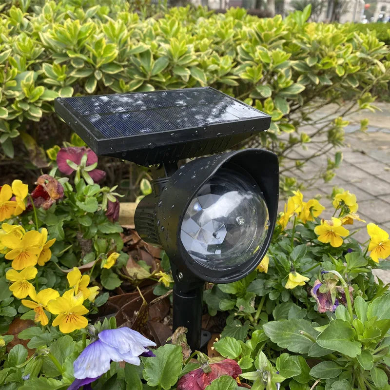 Waterproof Solar Rotating Projection Lamp For Lawn Creative Outdoor Villa Garden Decoration Atmosph 1