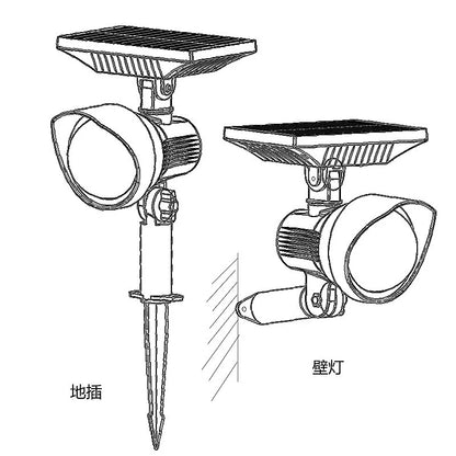Waterproof Solar Rotating Projection Lamp For Lawn Creative Outdoor Villa Garden Decoration Atmosph 4