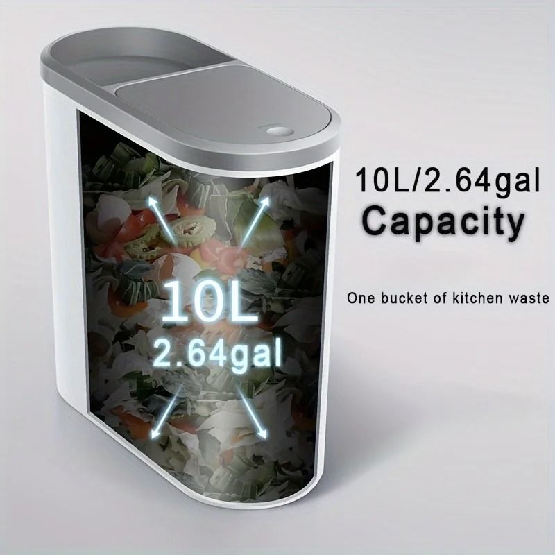 Slim 10L Press Lid Bathroom Trash Can With Lid For Kitchen Bedroom Gap Storage Waste Bin With Space 3