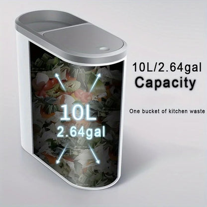 Slim 10L Press Lid Bathroom Trash Can With Lid For Kitchen Bedroom Gap Storage Waste Bin With Space 3