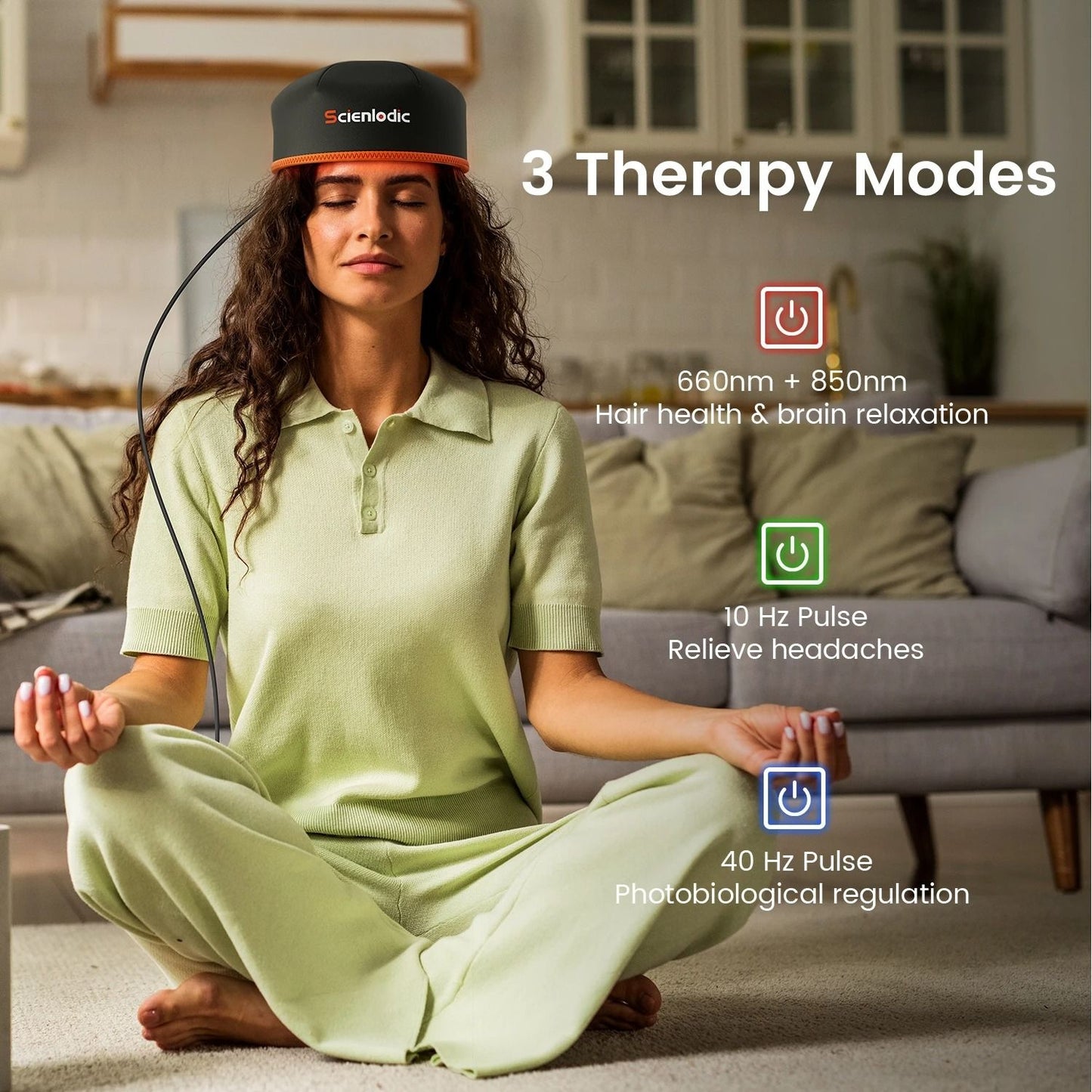 Red Light Therapy Hair Growth Cap With LED Light Stimulation 1