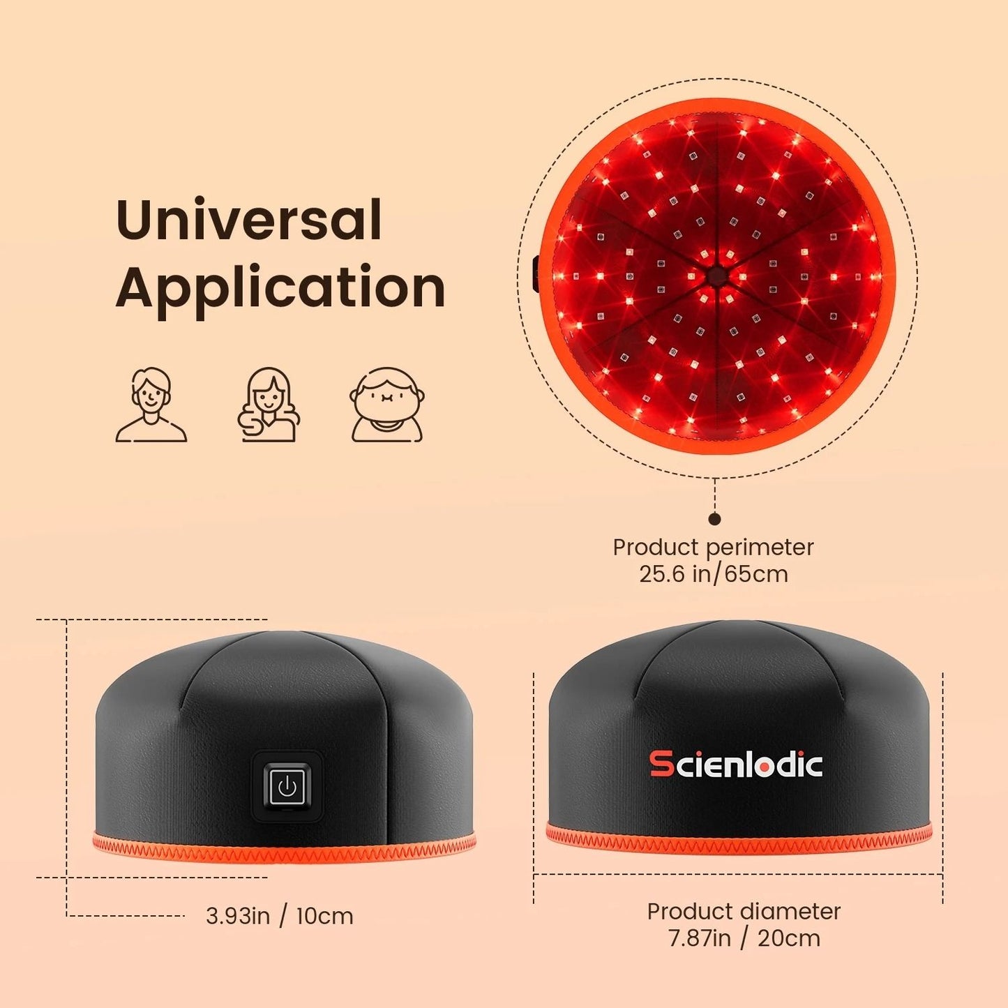 Red Light Therapy Hair Growth Cap With LED Light Stimulation 5