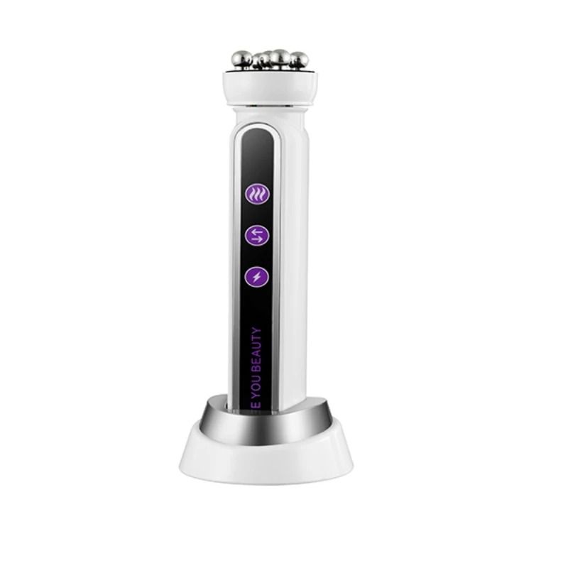 3in1 RF EMS Facial Roller Massager with Heating for Skin Lifting and Fine Line Reduction