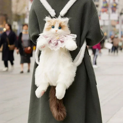 Plush Kitten Backpack For Kids With Soft Ears And Adorable 3D Design For School And Travel 1