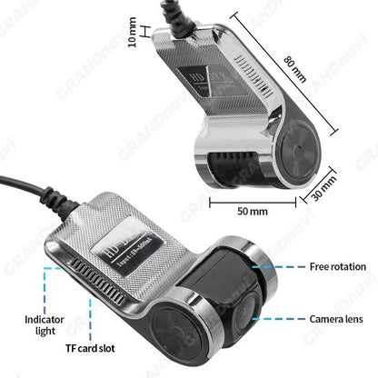 HD Car Dash Cam With ADAS Voice Alarm And TF Card Options For Android Multimedia Systems 2
