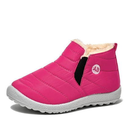 Waterproof Winter Children Snow Boots With Fur Lining NonSlip Cotton Plush Warm Shoes For Girls And 7