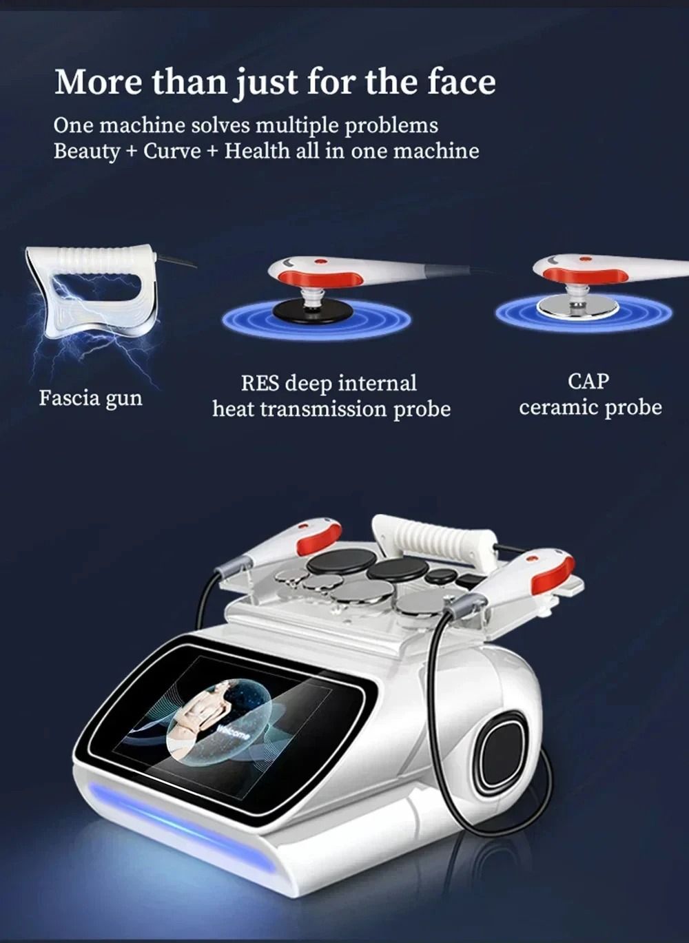 Portable RF Tecar Therapy Machine For Pain Relief And Skin Tightening 2
