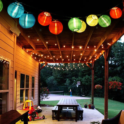 Waterproof Solar String Fairy Lights, 10 LED Color Lanterns, Outdoor Garland Lights for Garden Party Decor