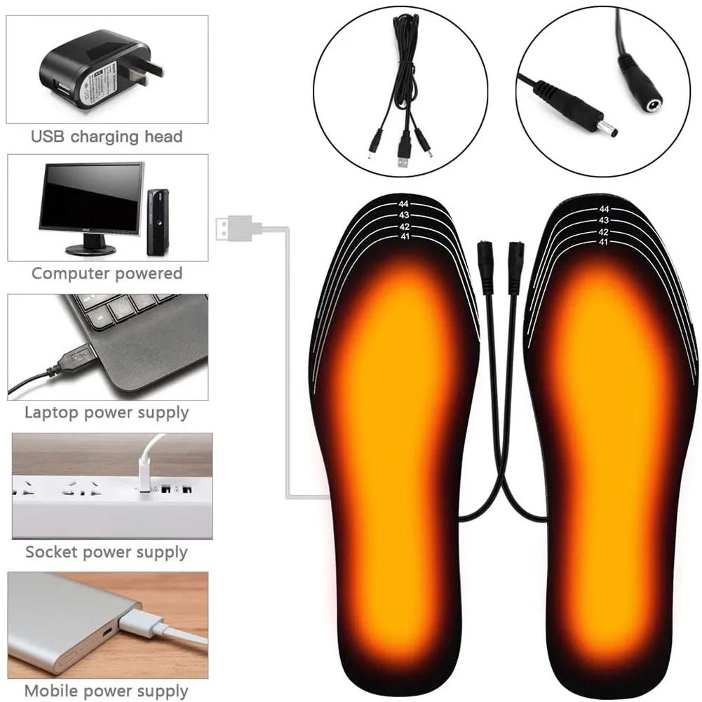 Rechargeable USB Heated Shoe Insoles For Cold Weather Sports And Outdoor Warmth 3