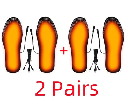 Rechargeable USB Heated Shoe Insoles For Cold Weather Sports And Outdoor Warmth 8