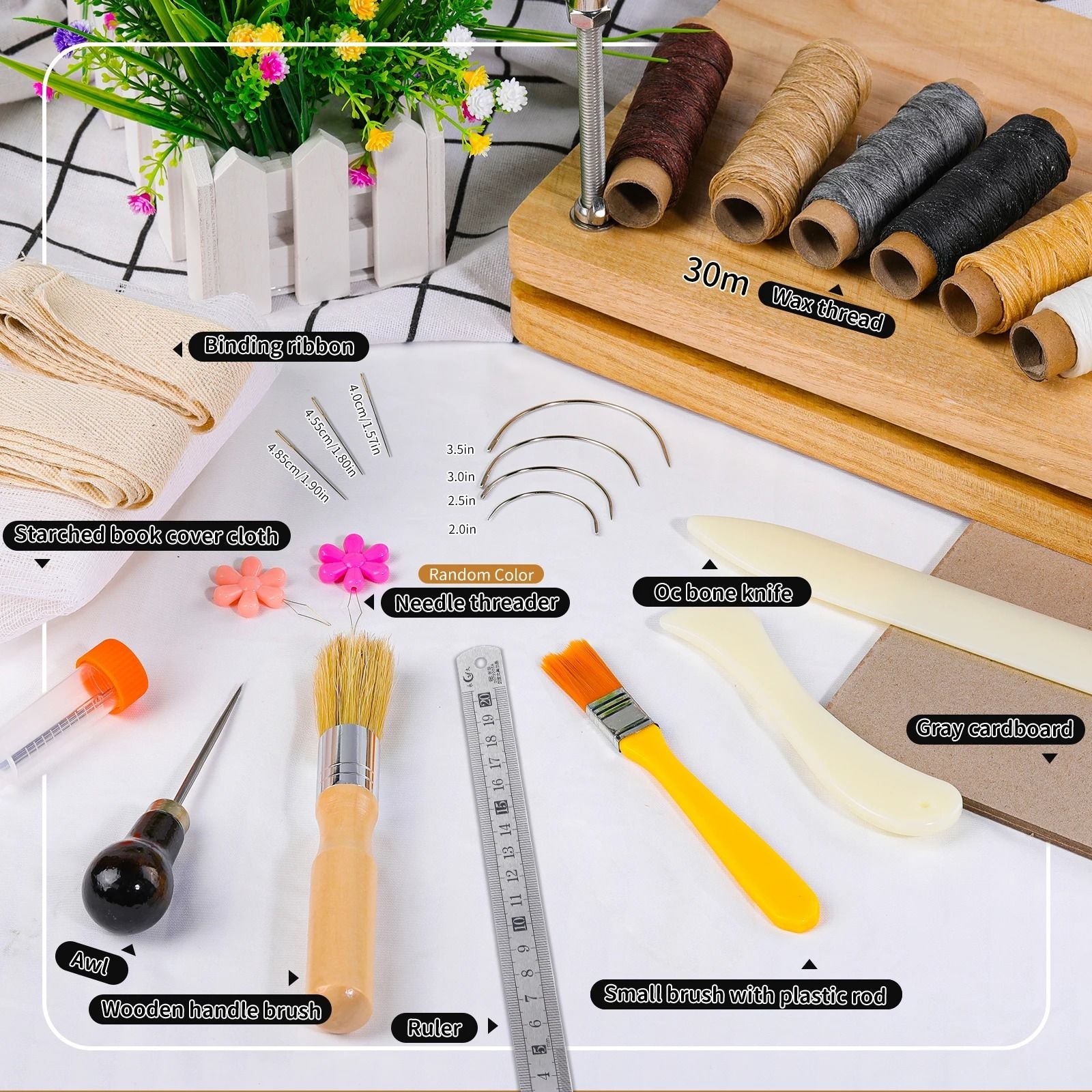 Bookbinding Tool Set With Binding Press 5